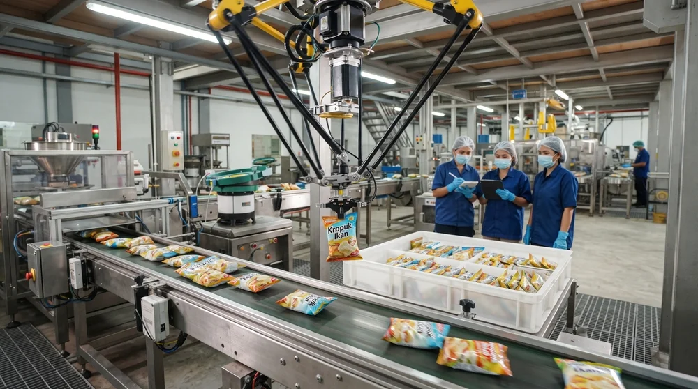 Robot delta untuk packaging